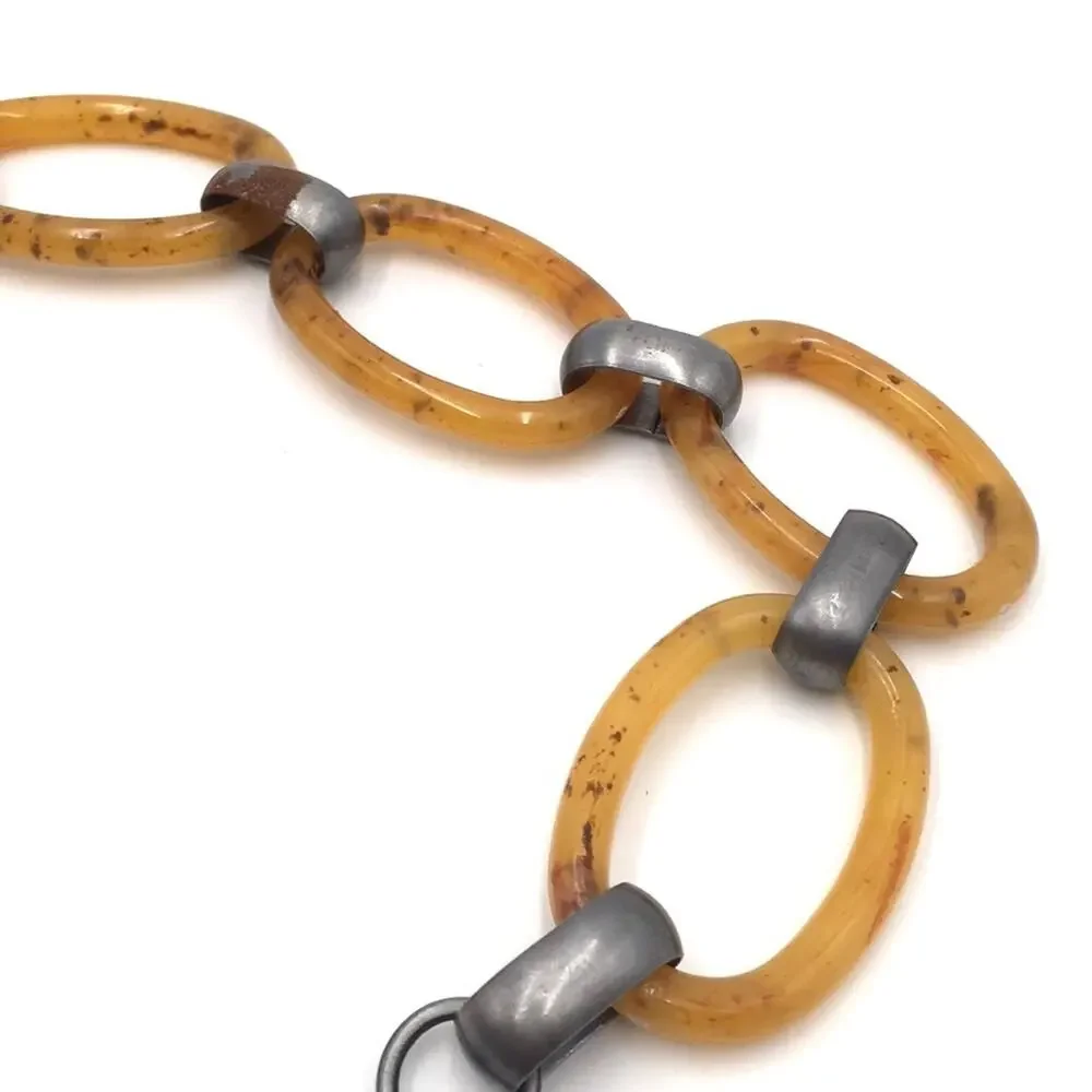 Chico’s faux tortoiseshell links belt acrylic
